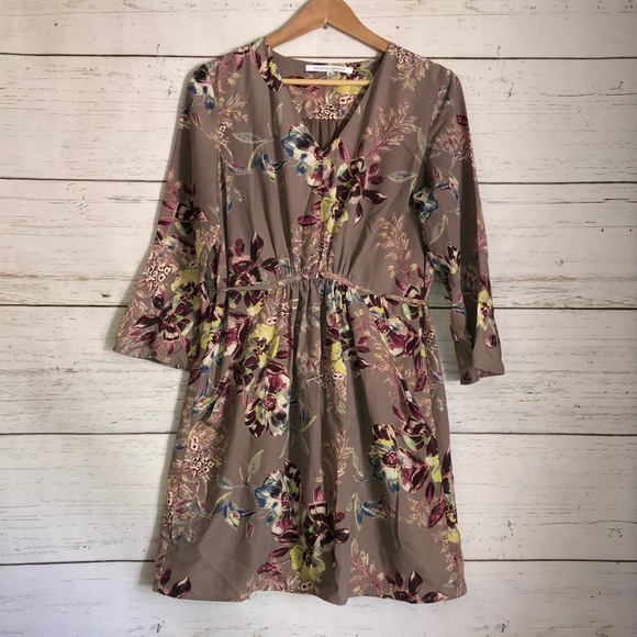 Collective Concepts Dresses & Skirts - Collective Concepts Cinched Waist Tie Floral Dress